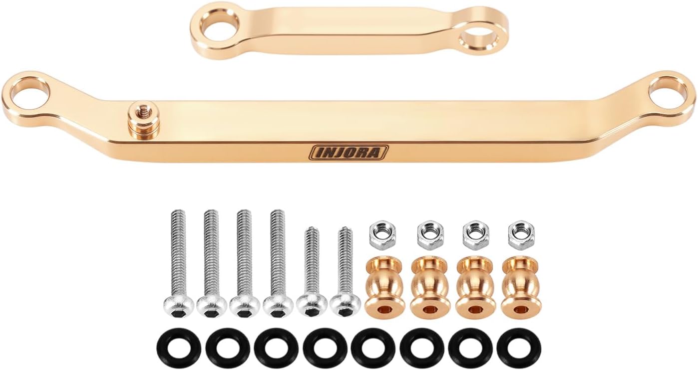 INJORA Brass Steering Links 14g for 1/24 RC Crawler Axial SCX24 Upgrade