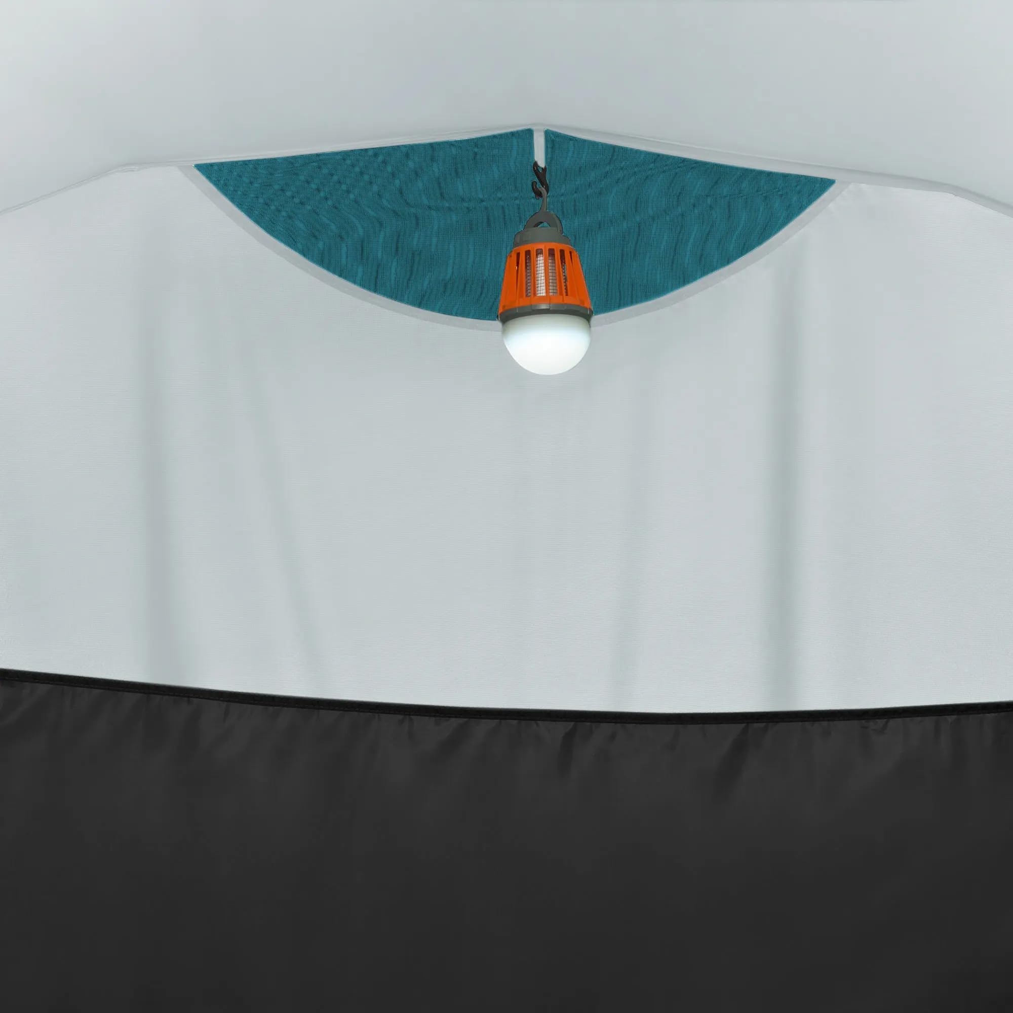 KADVA Kavio 4 namiot kempingowy dla 4 osób z przedsionkiem | szaro-turkusowy, 455 x 260 x 190 cm, poliester, dno PE, wodoszczelność 2000 mm, moskitiera, wymiary opakowania 62 x 27 cm