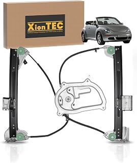 Power Window Regulator Without Motor,Front Left Driver Side,Compatible with Volkswagen Beetle Convertible 2003 2004 2005 2006 2007 2008 2009 2010 Replace# 1Y0837461F 1Y0837461B
