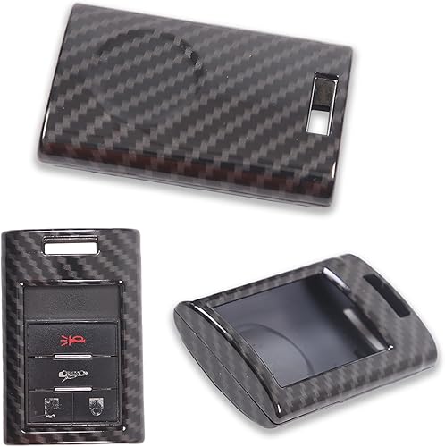 Miniatura 1 de Funda para llavero inteligente de fibra de carbono, ajuste exacto para Corvette C7, material ABS, juego de 1