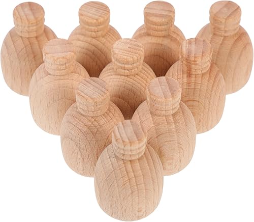 MAGICLULU 10 piezas de madera de la clavija de las muñecas decorativas de madera de la clavija de las figuras para la pintura de los
