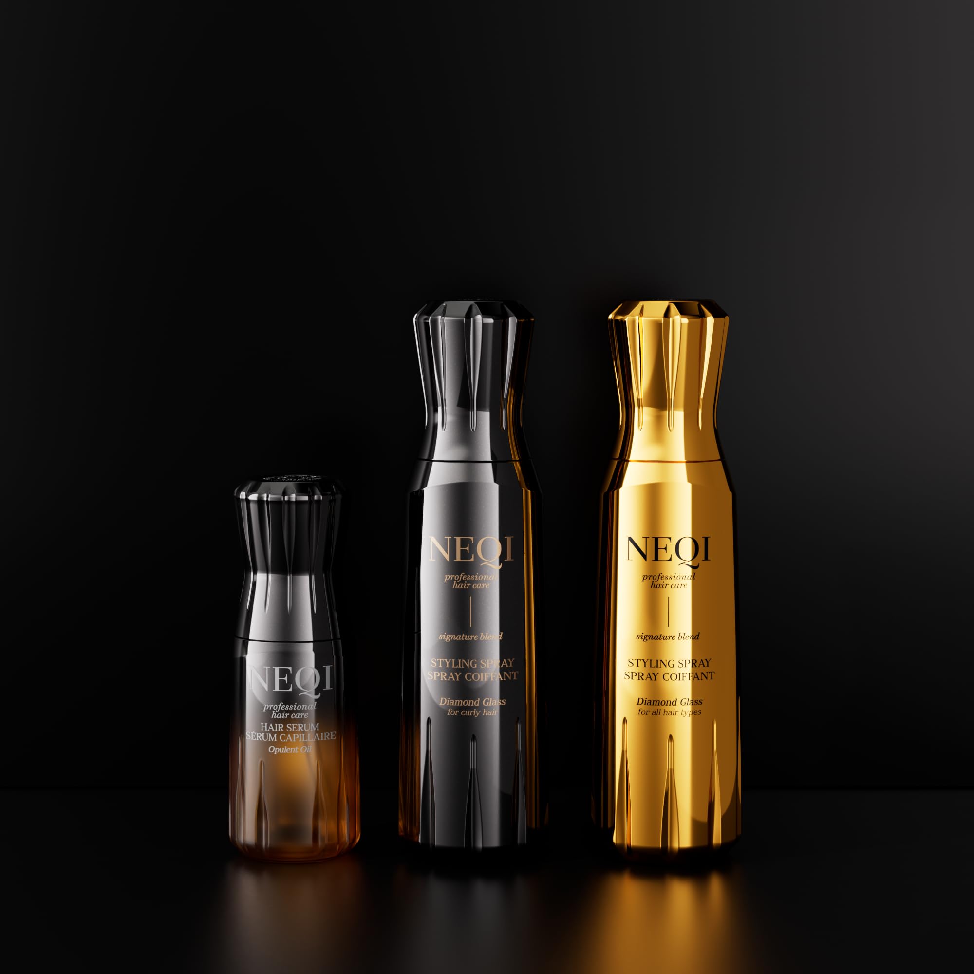NEQI OPULENT OIL Serum do włosów 75 ml - Bogate serum olejowe do połysku i ochrony termicznej, do wszystkich rodzajów włosów, ostateczne wykończenie, nawilżanie, wyprodukowane we Włoszech