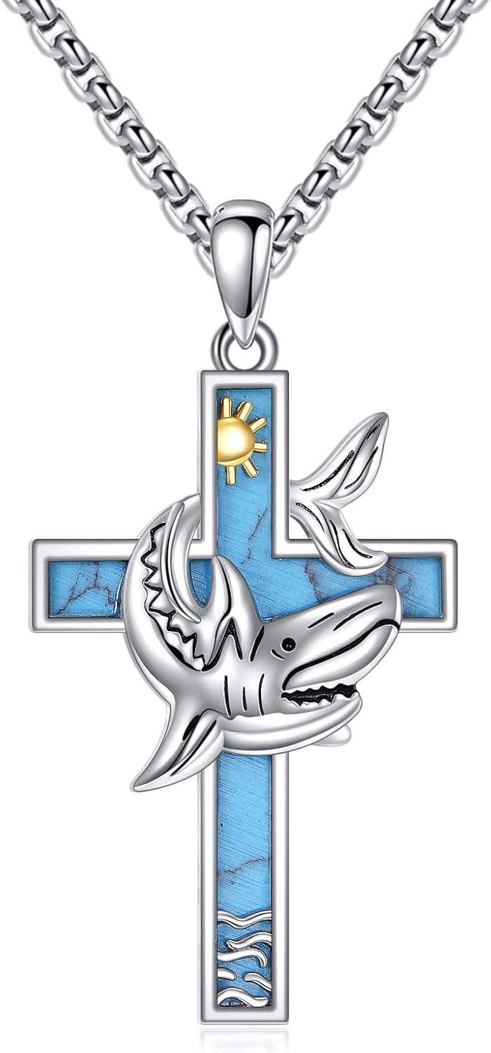 S925 Sterling Silver Cross Pendant Necklace Jewelry Gifts for Women