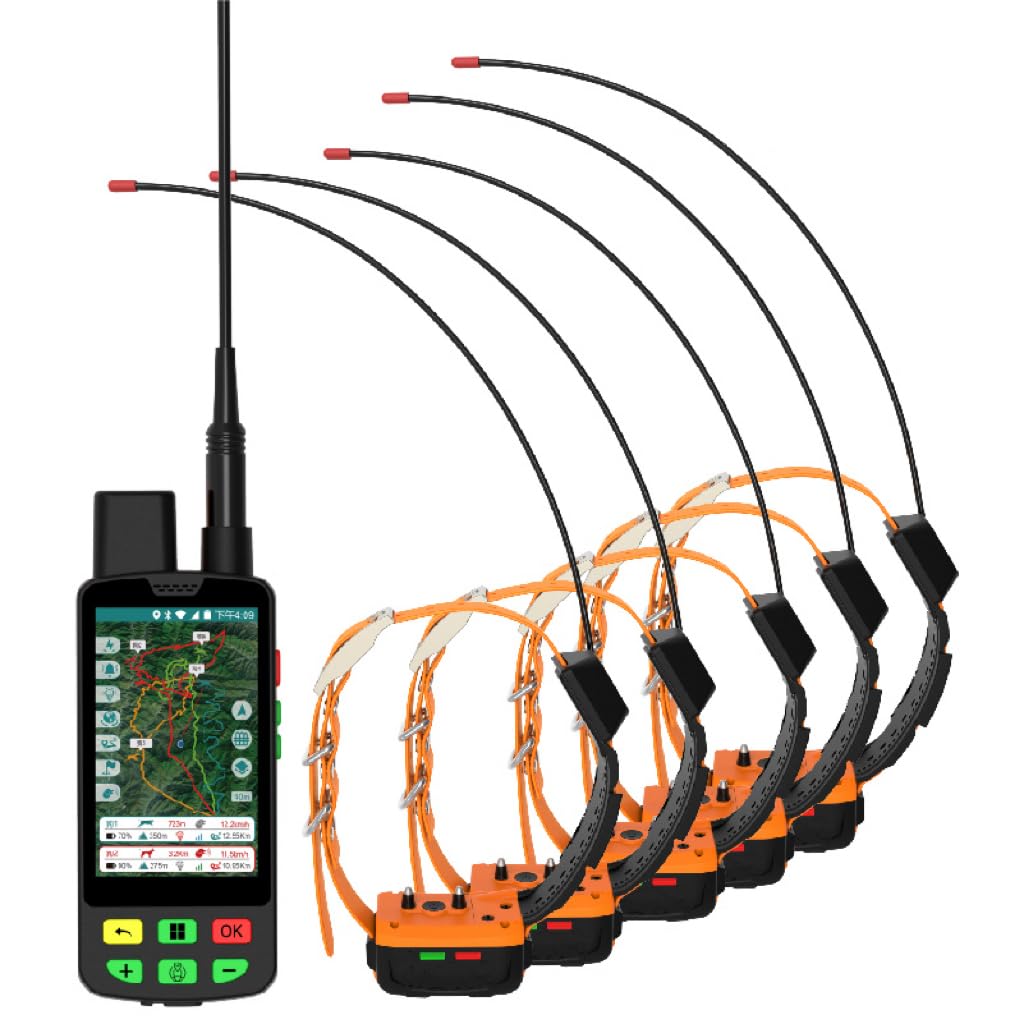 Rastreador de perros GPS, collar de posicionamiento por satélite, resistente al agua hasta 2 m, antena VHF para un seguimiento mejorado, ideal para actividades de caza al aire libre