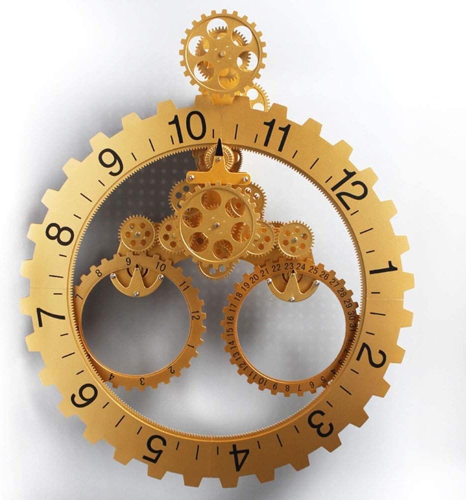 Wall Clock Clock Calendar Creative Living Room Wall Clock Hanging Table Simple and Stylish Atmosphere Wall 55CM * 15CM * 68.5CM (Color : Black) (Color : Silver)