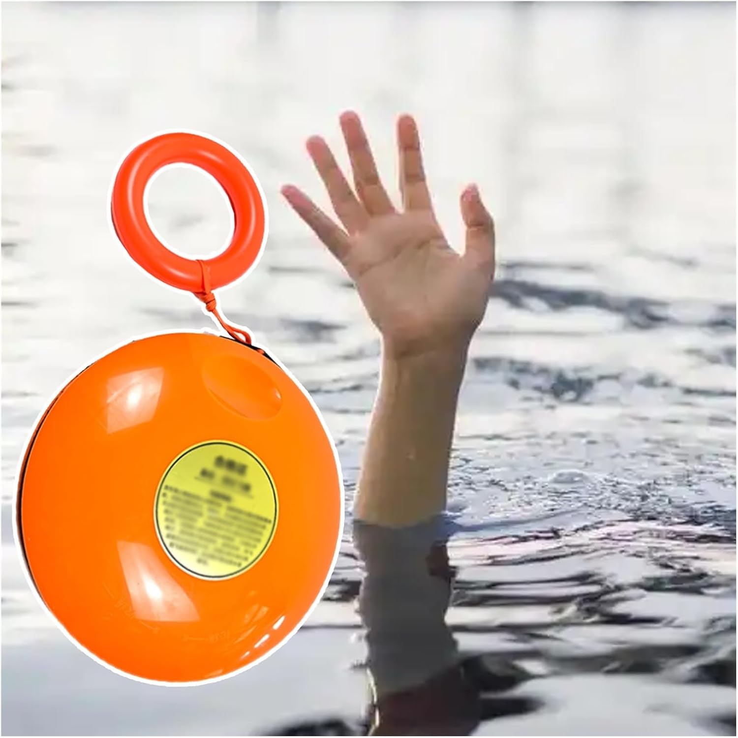 2/4 Pack Lifesaving Frisbee - Orange Water Rescue Disc with 131 Ft Rope, Ideal for Pool, Marina & Beach, Supports Up to 331 Lbs, Essential Water Safety Gear