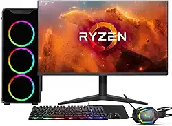 PC Gamer Completo AMD Ryzen 7 5700G, Gráficos Radeon VEGA 8, 16GB DDR4, SSD 512GB, Fonte 500W, Monitor 21.5" 75Hz, 3green Force - 3F-016