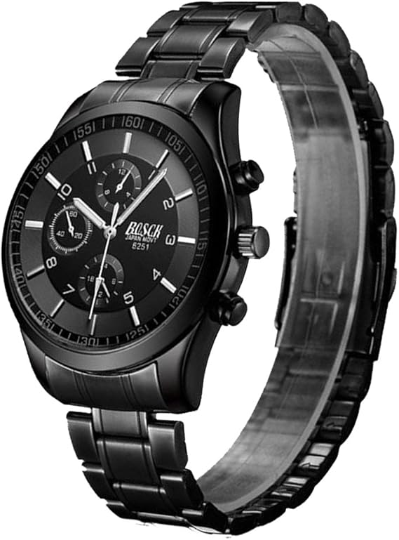 Amazon Zdtech 腕時計 クロノグラフ デイト クォーツムーブメント 海外モデル メンズ ウォッチ ブラック 腕時計 ファッション 通販