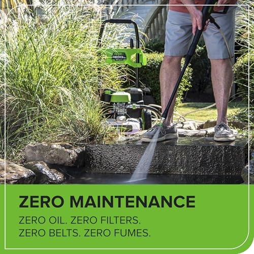 Image of Greenworks 60V 1800 PSI Max (1.1 GPM) Hybrid (120V / Cordless) Electric Pressure Washer, Battery Not Included