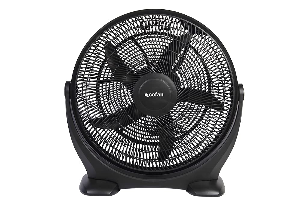 Cofan Ventilador de Suelo | Modelo Toledano | Color Negro | Con 5 Palas | Medidas 58,5 x 25,5 x 59,5 | 3 Velocidades