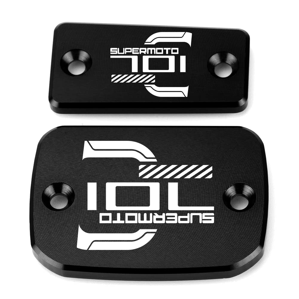 Moto CNC Liquido Freno Cilindro Coperchio del serbatoio del freno principale Accessori Compatibile con HUSQ.VARNA 701 Supermoto 2016 2017 2018 2019 2020 2021 (nero-1)