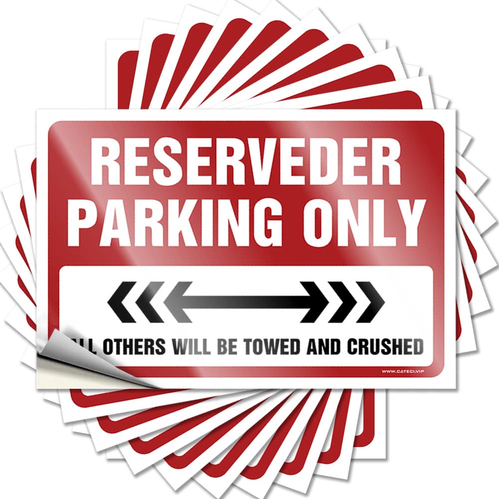Fzfn Colour Funny Sticker Goods Peel And Stick - Reserveder Parking Only Bottle High Waterproof Vinyl For Water(12X18cm)