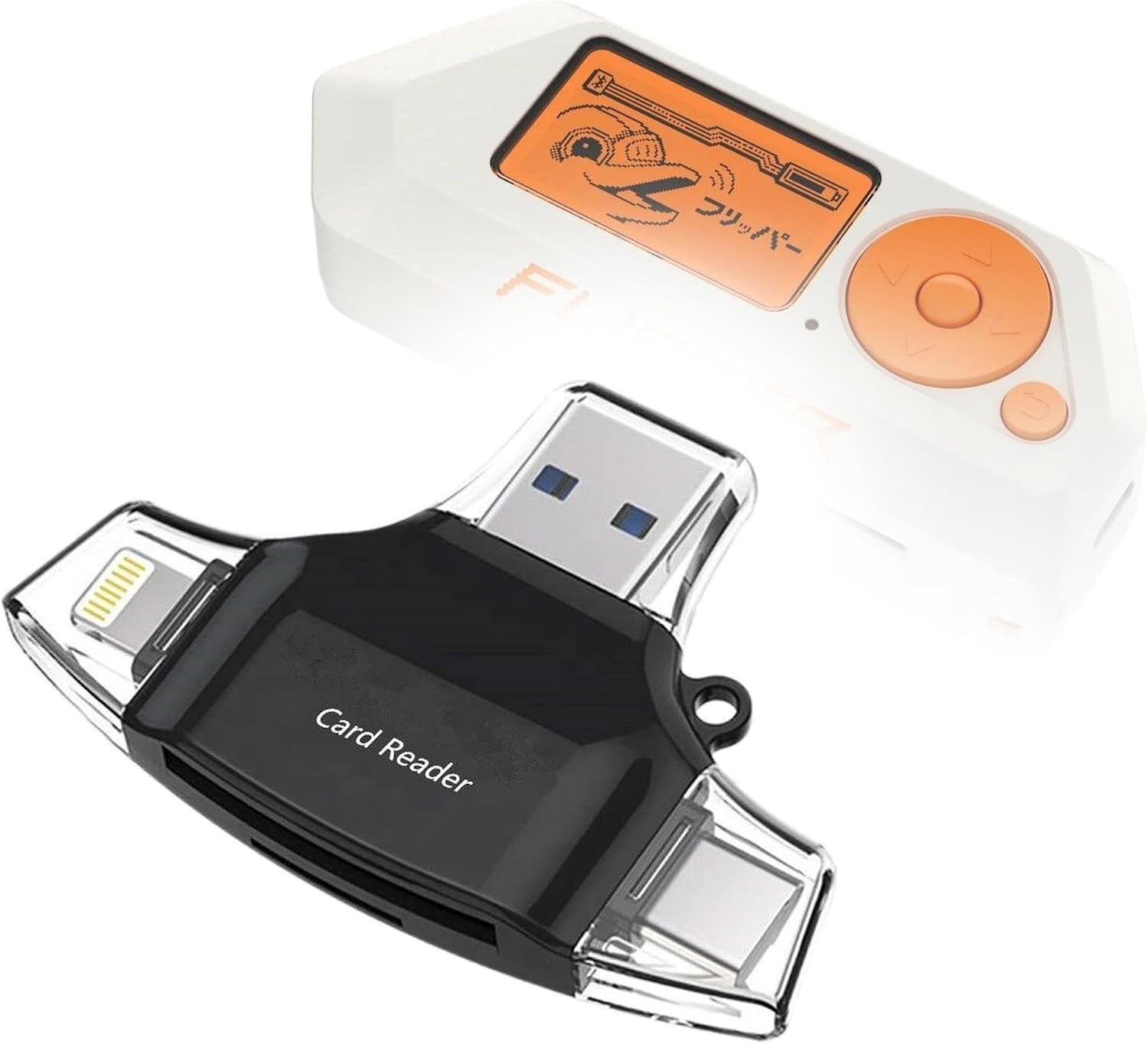 BoxWave Smart Gadget Compatible with Flipper Zero - AllReader SD Card Reader, microSD Card Reader SD Compact USB - Jet Black