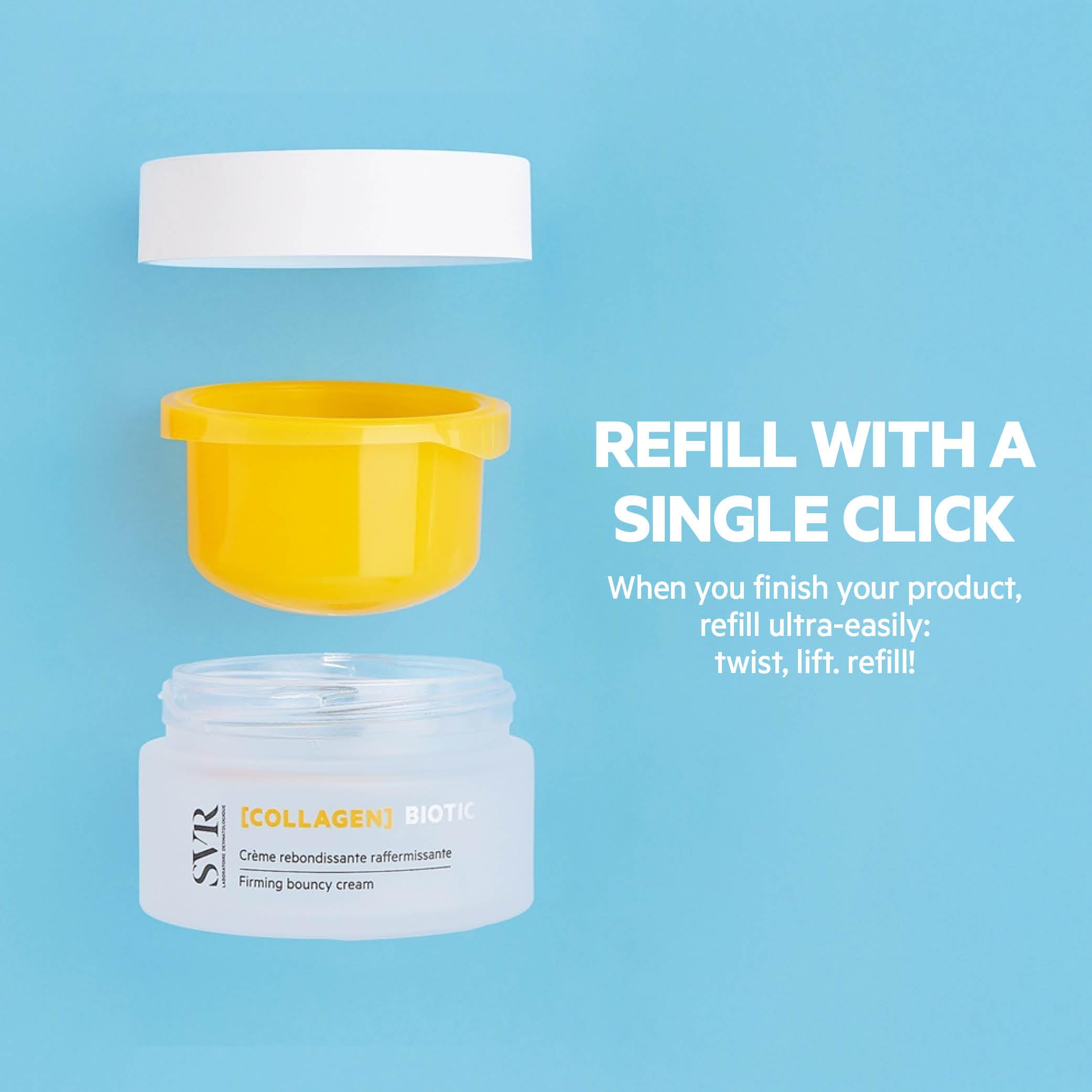SVR COLLAGEN Biotic Firming Face & Neck Cream with Hyaluronic Acid, Collagen Peptides & Vitamin C. Day & Night Moisturizer That Targets Fine Lines and Wrinkles. For All Skin Types, 1.7 fl.oz.