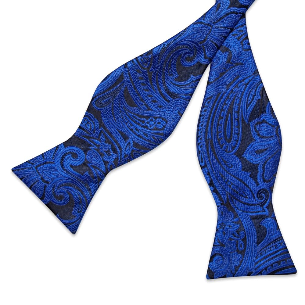 JFDBGU Men Bowties Classic Nots for Man Groom Wedding Self-tie Bowtie Hanky Cufflinks Set