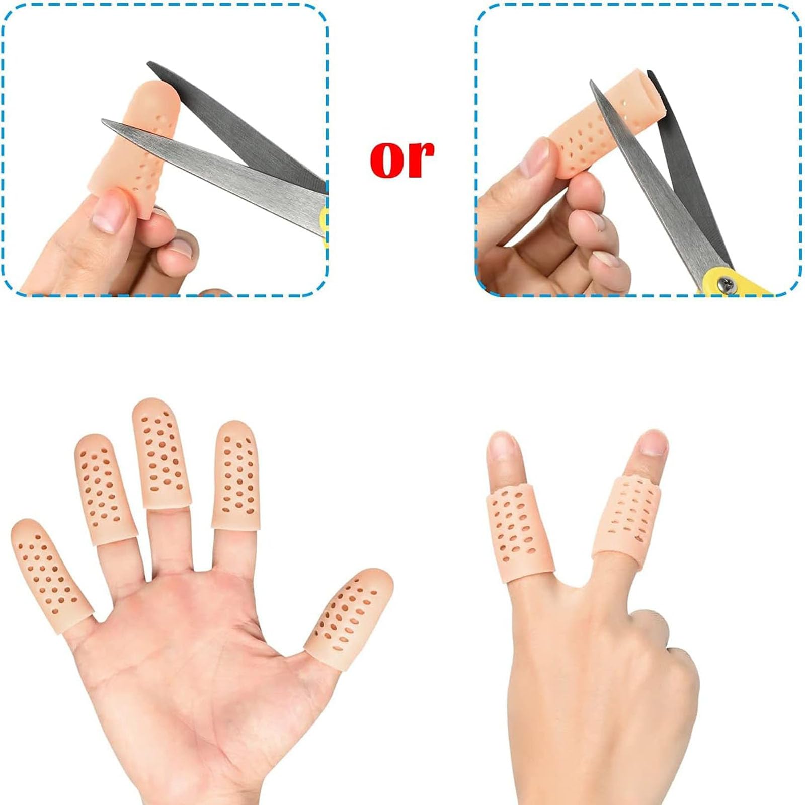 20-tlg. Silikon Fingerspitzen Set | Gummi Fingerhütte Für Geldzählen & Schreiben