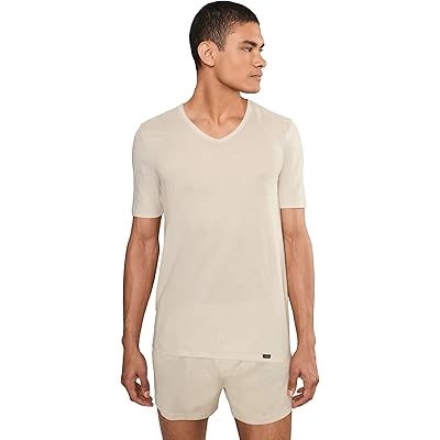 Hanro Ultralight Short Sleeve V-Neck Shirt moon