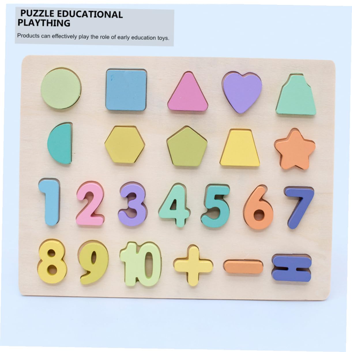 Blocchi Educativi in Legno 4 Pezzi, Puzzle Numerico per Ragazzo Ragazza | Gioco di Riconoscimento Lettere, Puzzle Grandi per Ragazzo Ragazza Anni, Decorazioni Scuola