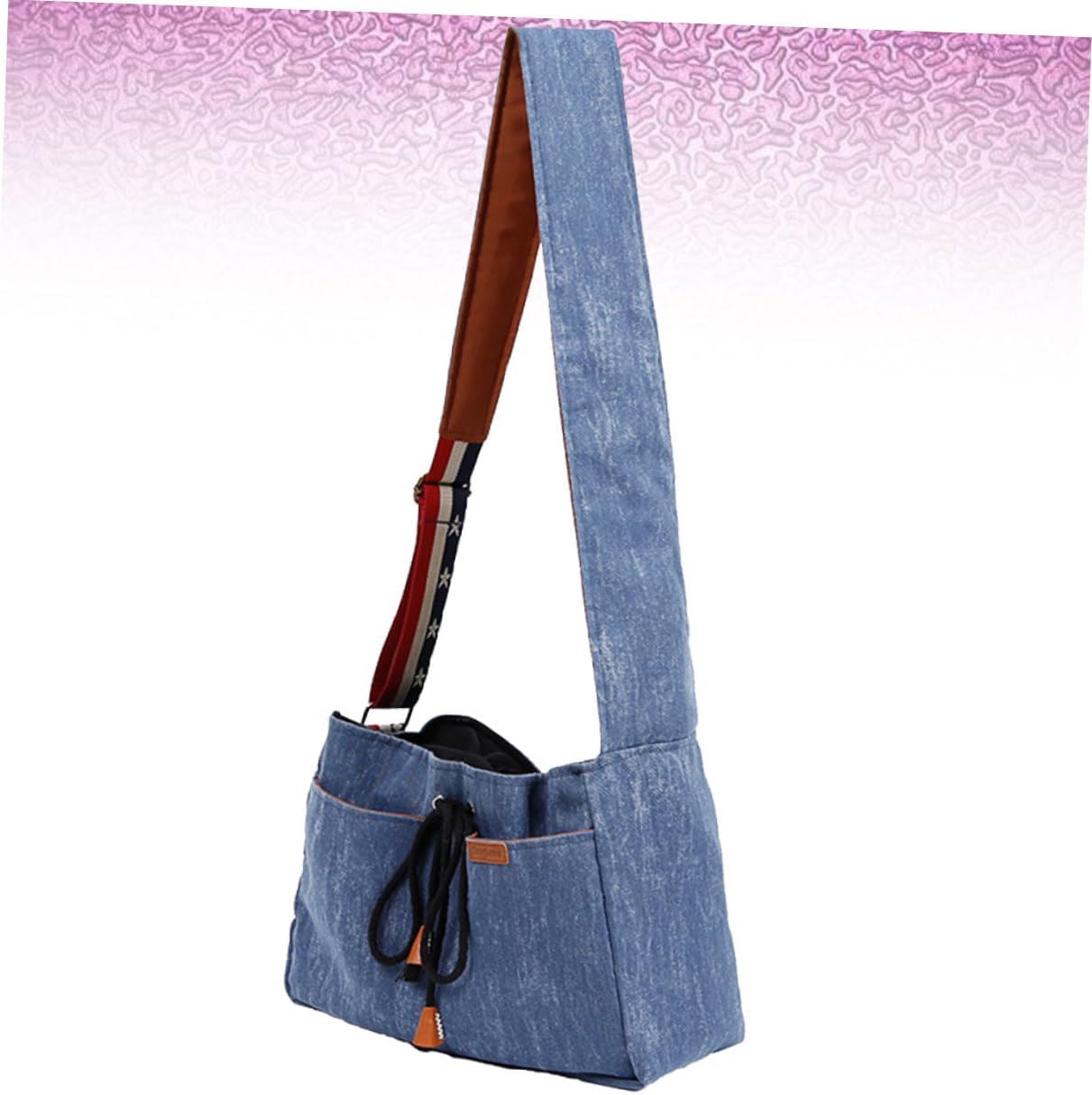 Outdoor Pet Sling Carrier Bag Hands Travel Tote for Dogs Cats Portable Shoulder Bag with Safety Rope Front Pocket Washable Breathable Design for Outdoor Adventures