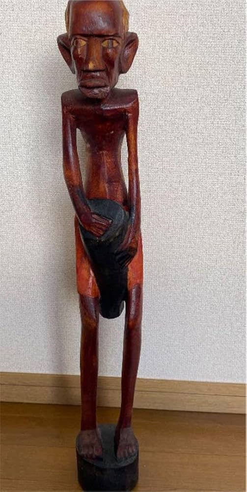 アフリカ　ケニア　人形　バラ売り可　マサイ族　木彫り　AFRICA　Kenya アフリカ ケニア マサイ戦士 木彫り 置き物 Mサイズ オブジェ