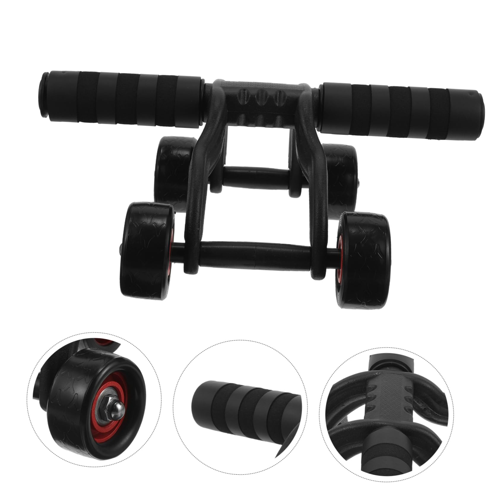 POPETPOP 1pezzi Ruota Addominale Fitness Con Maniglie Antiscivolo Esercitatore Per Addominali e Gambe Attrezzatura Per Palestra Casa Di Peso Per Allenamento Uomo e Donna