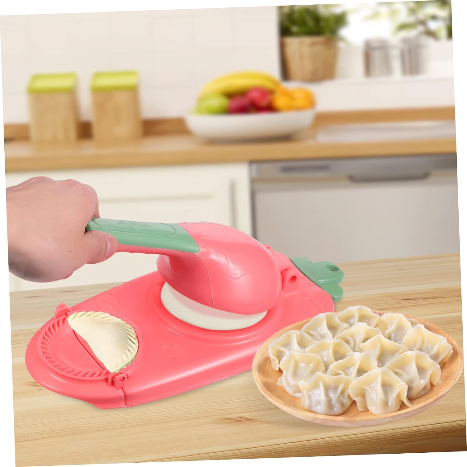 3pcs Dumpling Maker Machine Manual Wrappers Press Mold Easy to Use for Kitchen Non-slip Handle for Family Party Restaurant