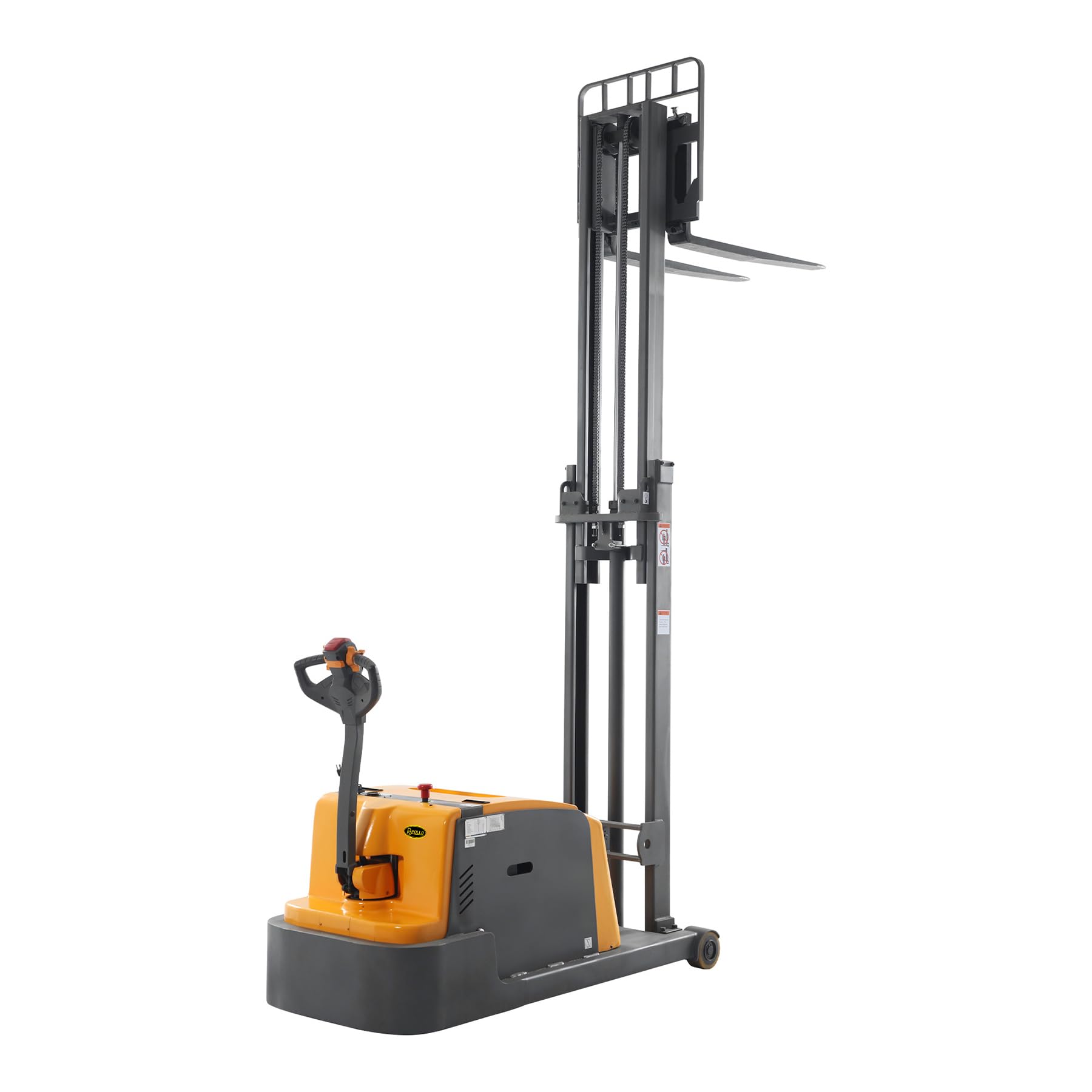 Apollo Full Electric Pallet Stacker, Counterbalanced Forklift, 3300 Lb. Capacity Material Lift, 118