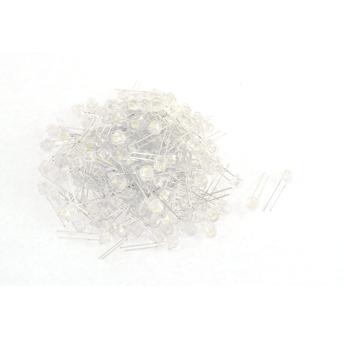 200pcs 5mm diodi Cappello di Paglia grandangolare Bianco diodi emettitori di Luce diodi Schottky lampadine Fai da Te