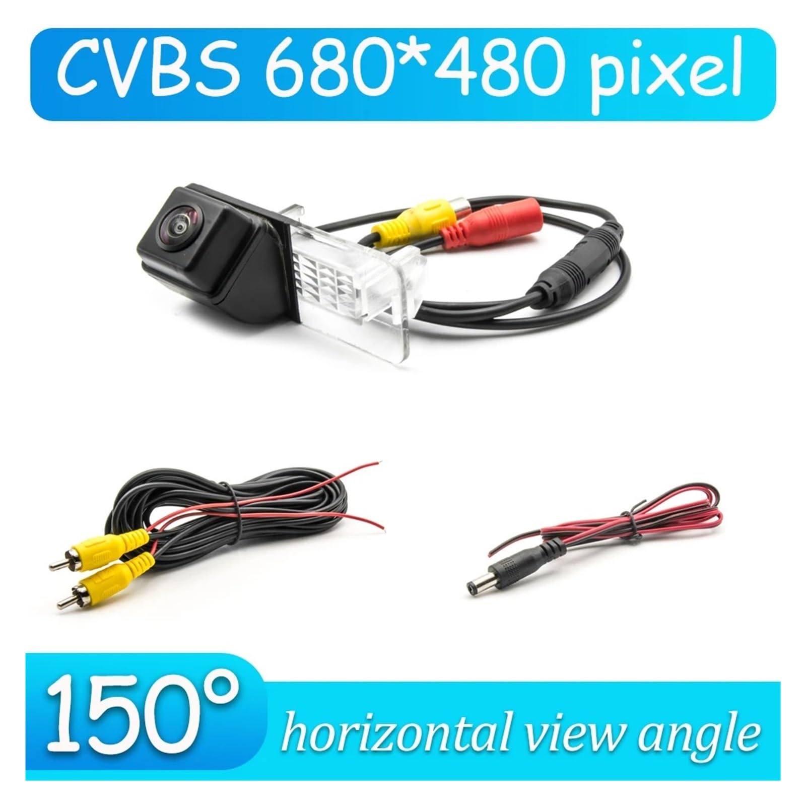 Cámara Trasera Cámara Visión Trasera CCD HD AHD con Ojo para Smart para Fortwo W450 W451 1999-2014 ED Monitor Aparcamiento Marcha Atrás(B150 CVBS 680x480)