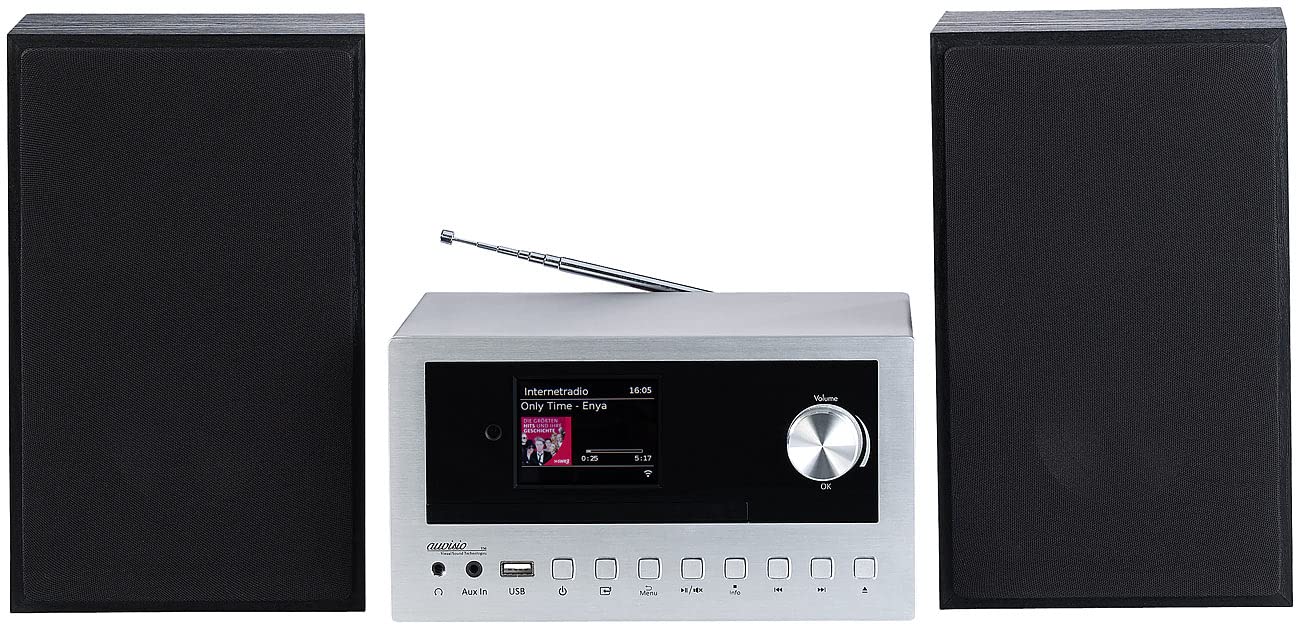 auvisio Microanlage: Micro-Stereoanlage mit Webradio, DAB+, FM, CD, Bluetooth, USB, 100 W (Kompaktanlage, DAB Anlagen, Web)