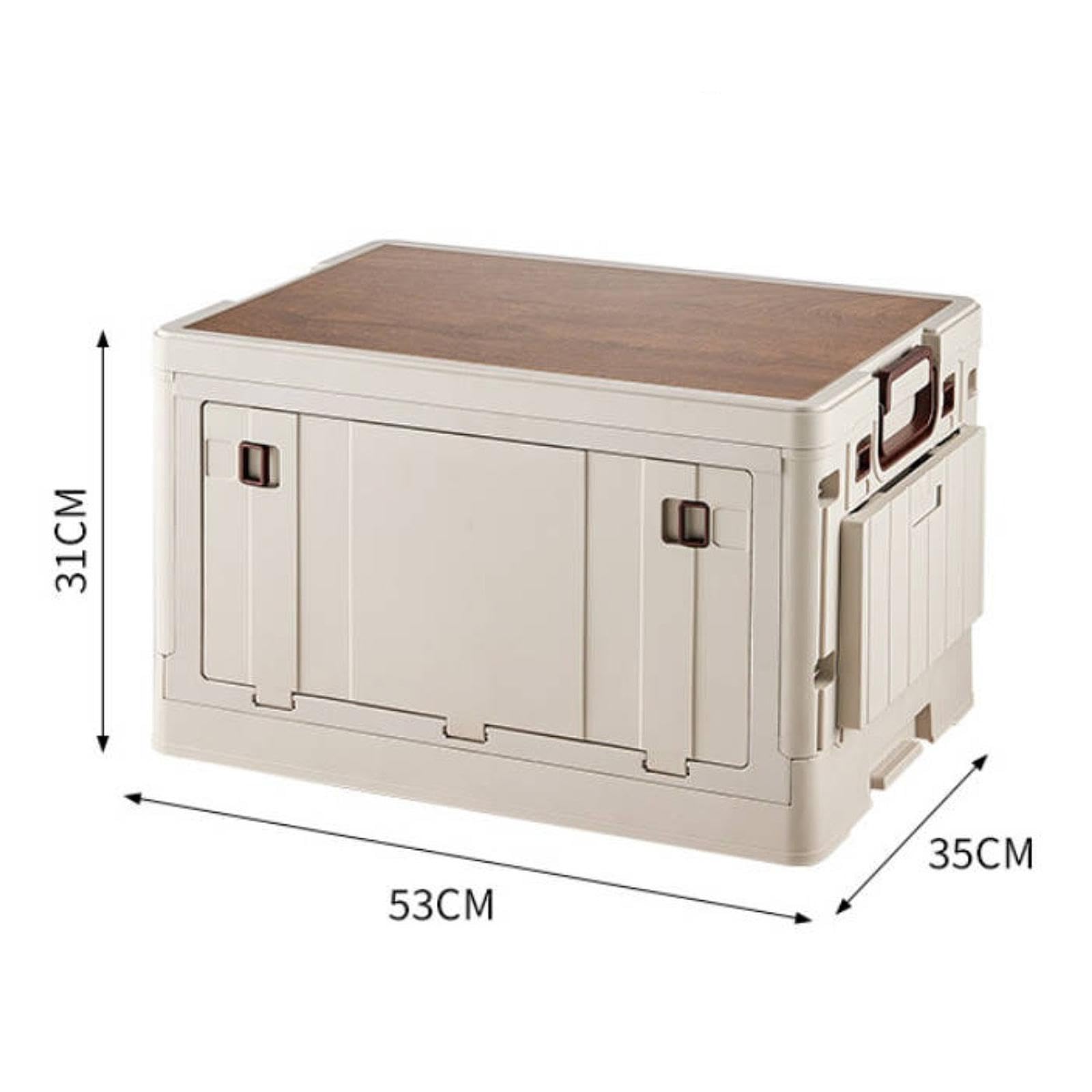 Camping Aufbewahrungsbox, Faltbare Camping Aufbewahrungsbox, Gepäckaufbewahrungsbox, Aufbewahrungsbox mit Deckel, T, Hellgrau