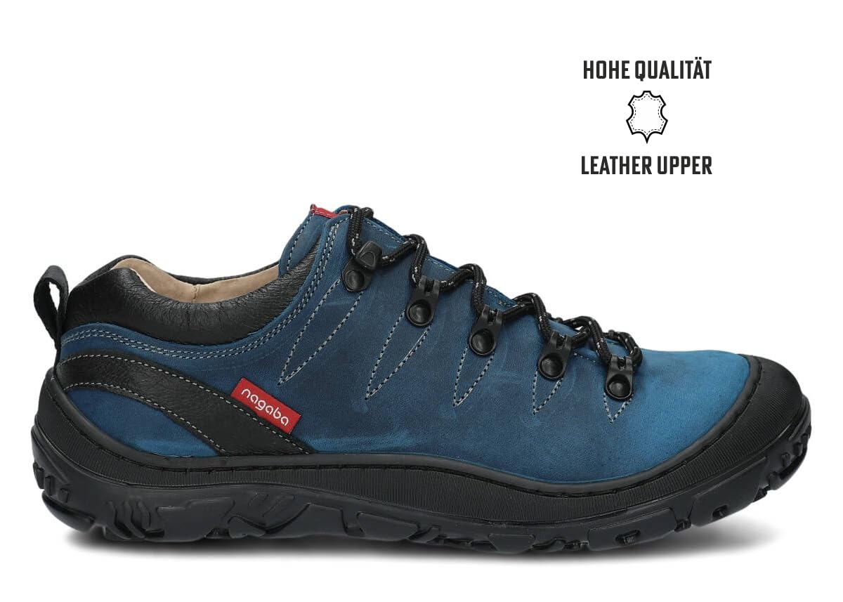 nagaba - Wanderschuhe Damen - Lederschuhe Trekkingschuhe Damen - Outdoor Halbschuhe Frauen Echtleder, Schnürschuhe - Freizeitschuhe, Damenschuhe Trekking Halbschuhe