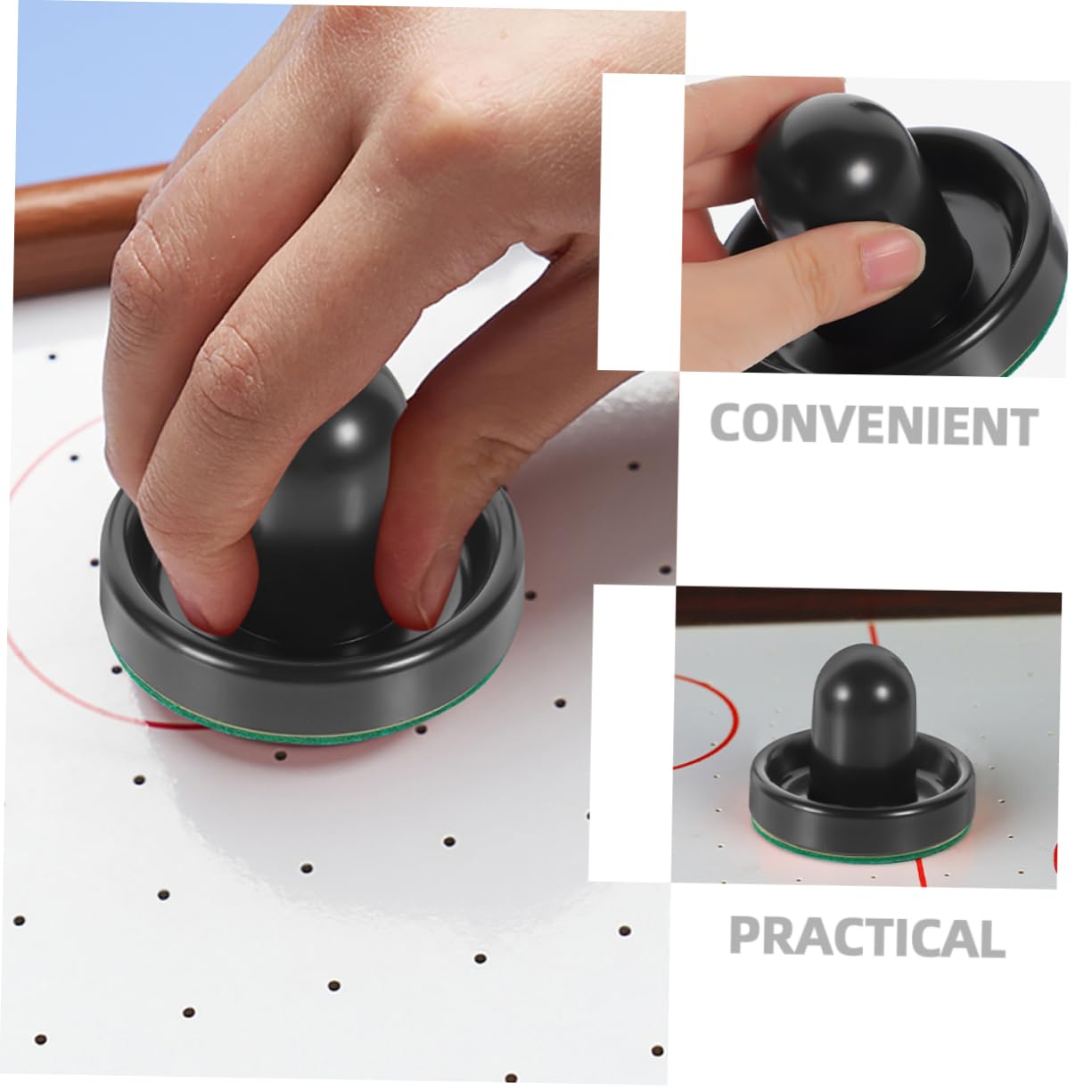Toddmomy 10 Ensembles Accessoires de Jeu de Hockey sur Table Ensemble de Pelles et Rondelles Rouges de Remplacement pour Jeux Air Hockey Améliorez Votre Expérience de Jeu des Outils et
