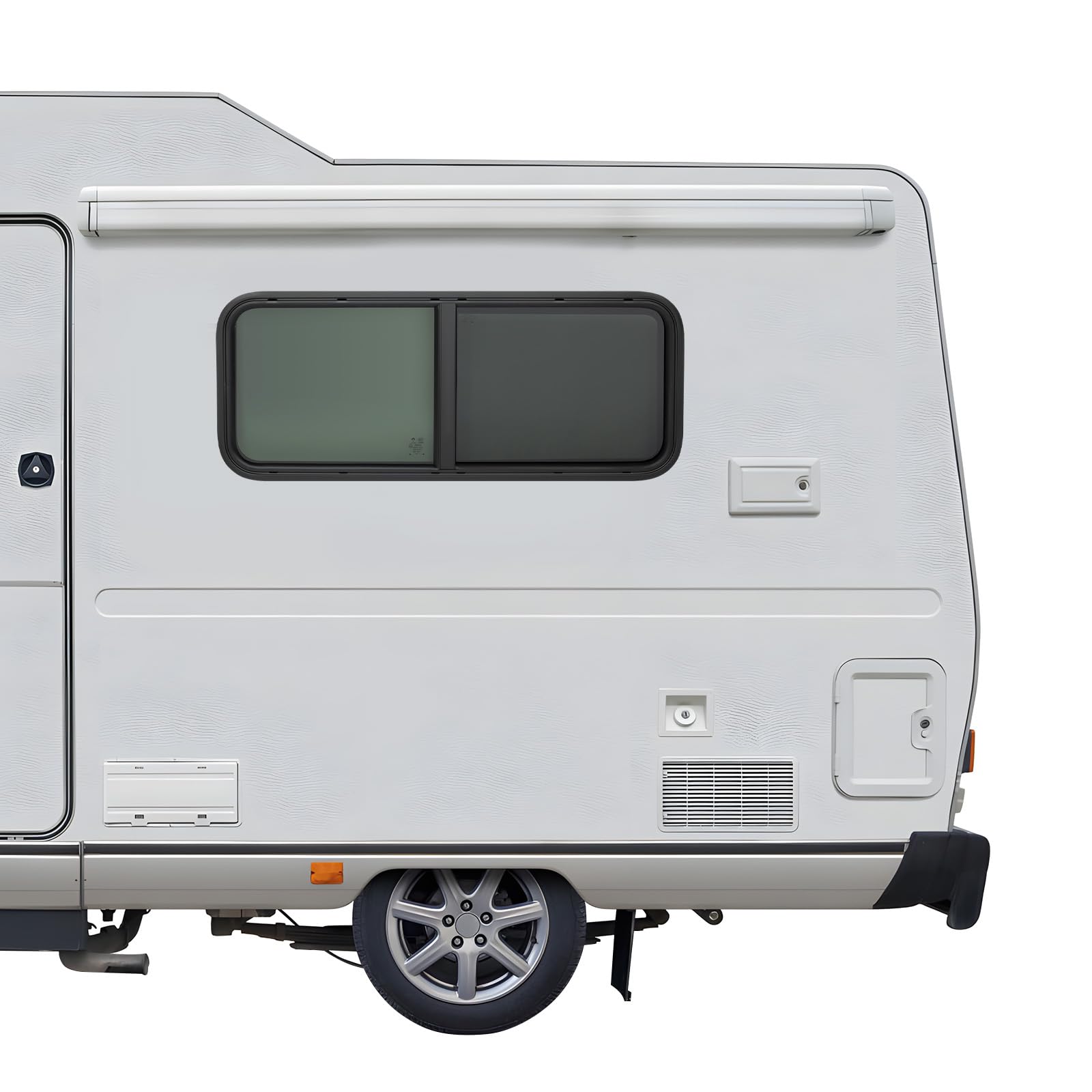 Ventana corredera para autocaravana, ventana lateral con pantalla, cristal templado con cremallera, protección solar para autocaravanas, remolques, 1000 x 400 mm