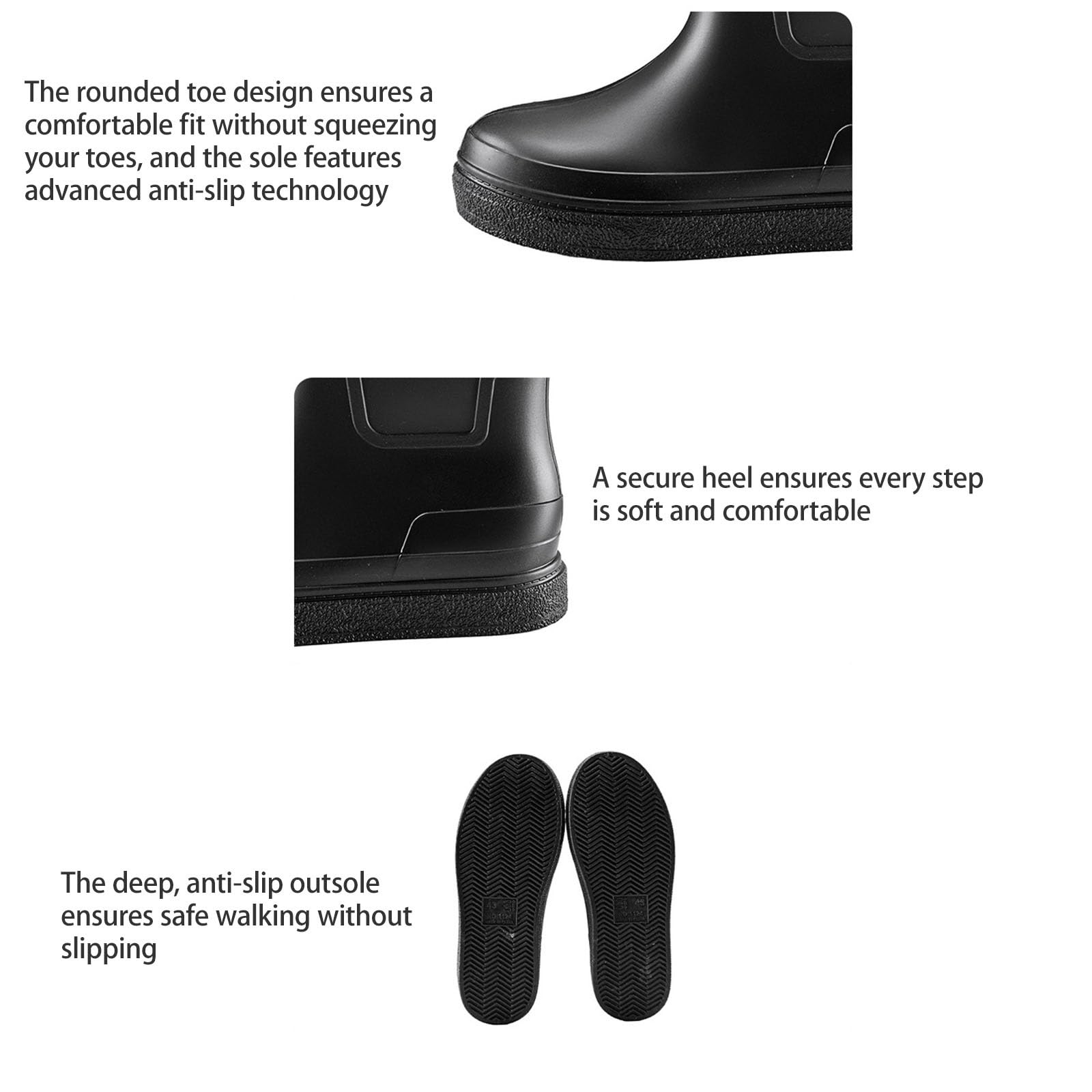 Bottes De Pluie Femmes Hommes Chaussures De Jardin Coupe Large