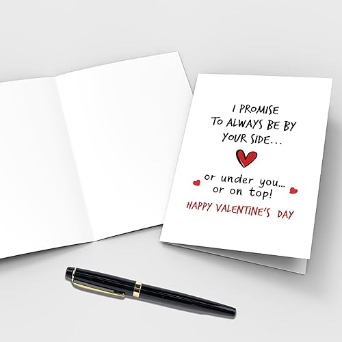 Miniatura 3 de Qiliji Tarjeta traviesa del día de San Valentín para él y ella, divertida tarjeta del día de San Valentín para marido, novio, esposa, novia, tarjeta