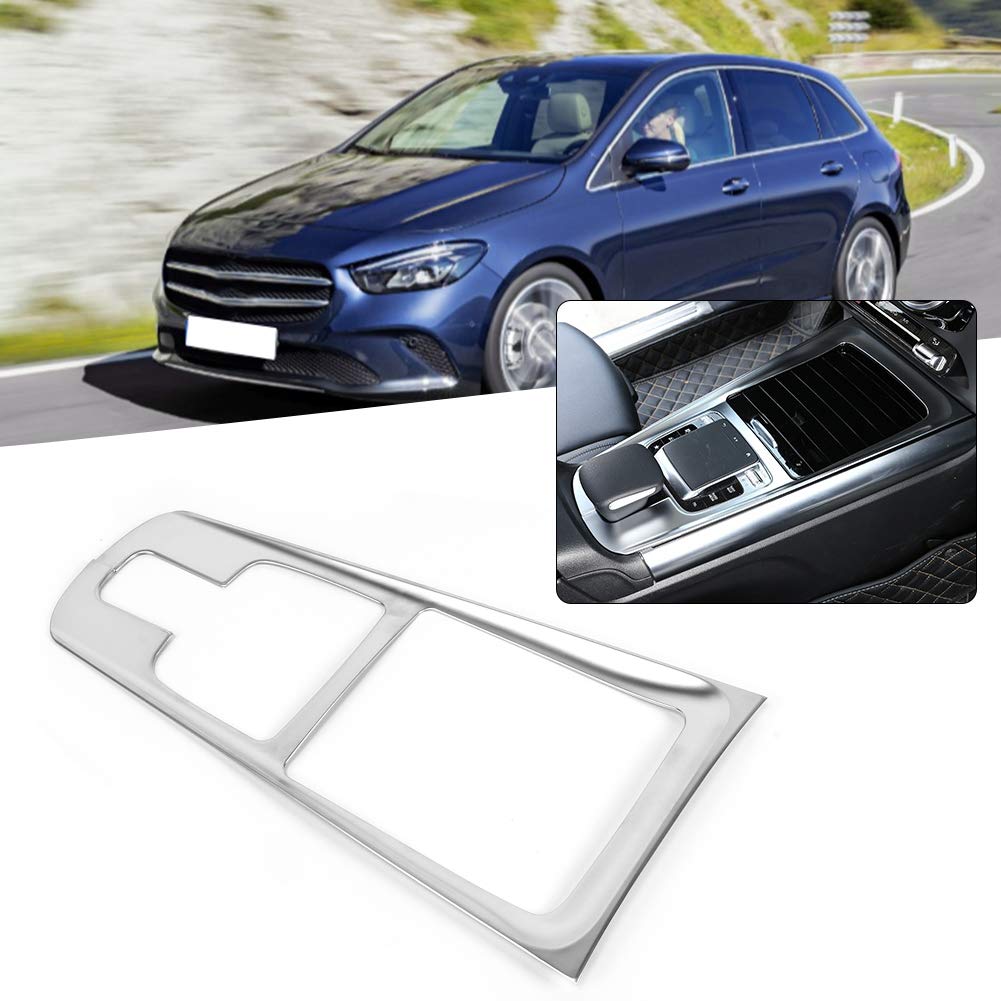 Panel decorativo para consola central de coche, embellecedor interior ABS de primera calidad, diseño de lujo brillante, accesorio de protección contra arañazos para GLB Clase B (Cromo)