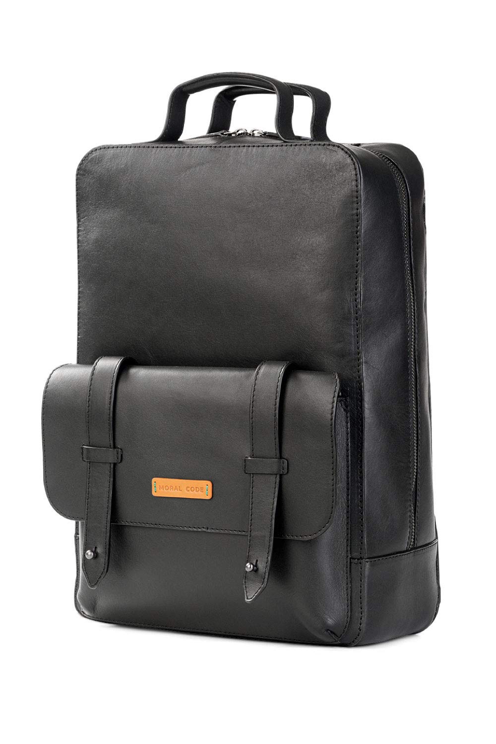 【まーたんです】MORAL CODE DESMOND-II BLACK レザービジネスリュック DESMOND-II BLACK バックパック ブラック 黒