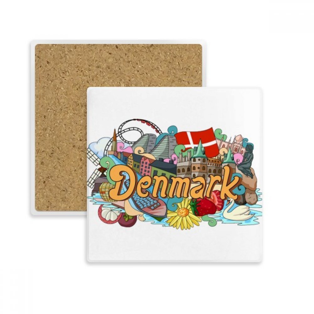 Tasse Porte Coaster Absorbent Pierre finition premium Château Danemark