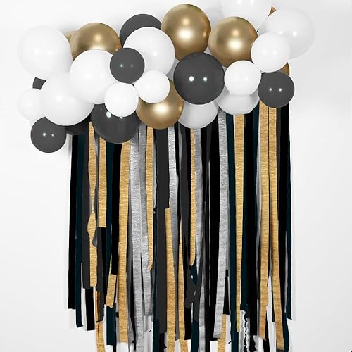 Miniatura 4 de Rollo de papel crepé envuelto en oro, 81 pies (1 unidad), ideal para impresionantes manualidades, decoración de fiestas y más