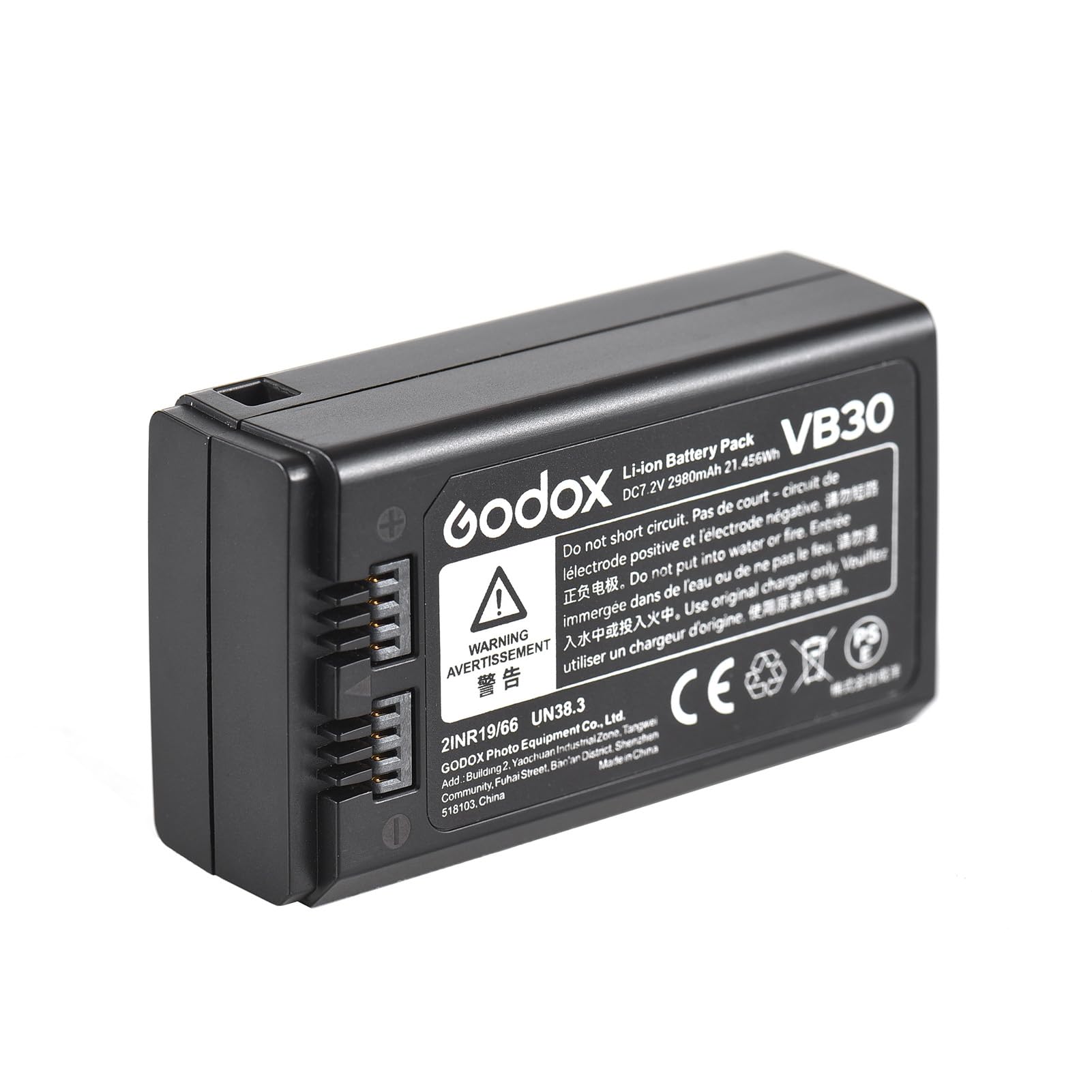 Godox VB30 Batteria ricaricabile agli ioni di litio da 7,2 V 2980 mAh per accessorio Speedlite Flash Godox V1 Pro Series