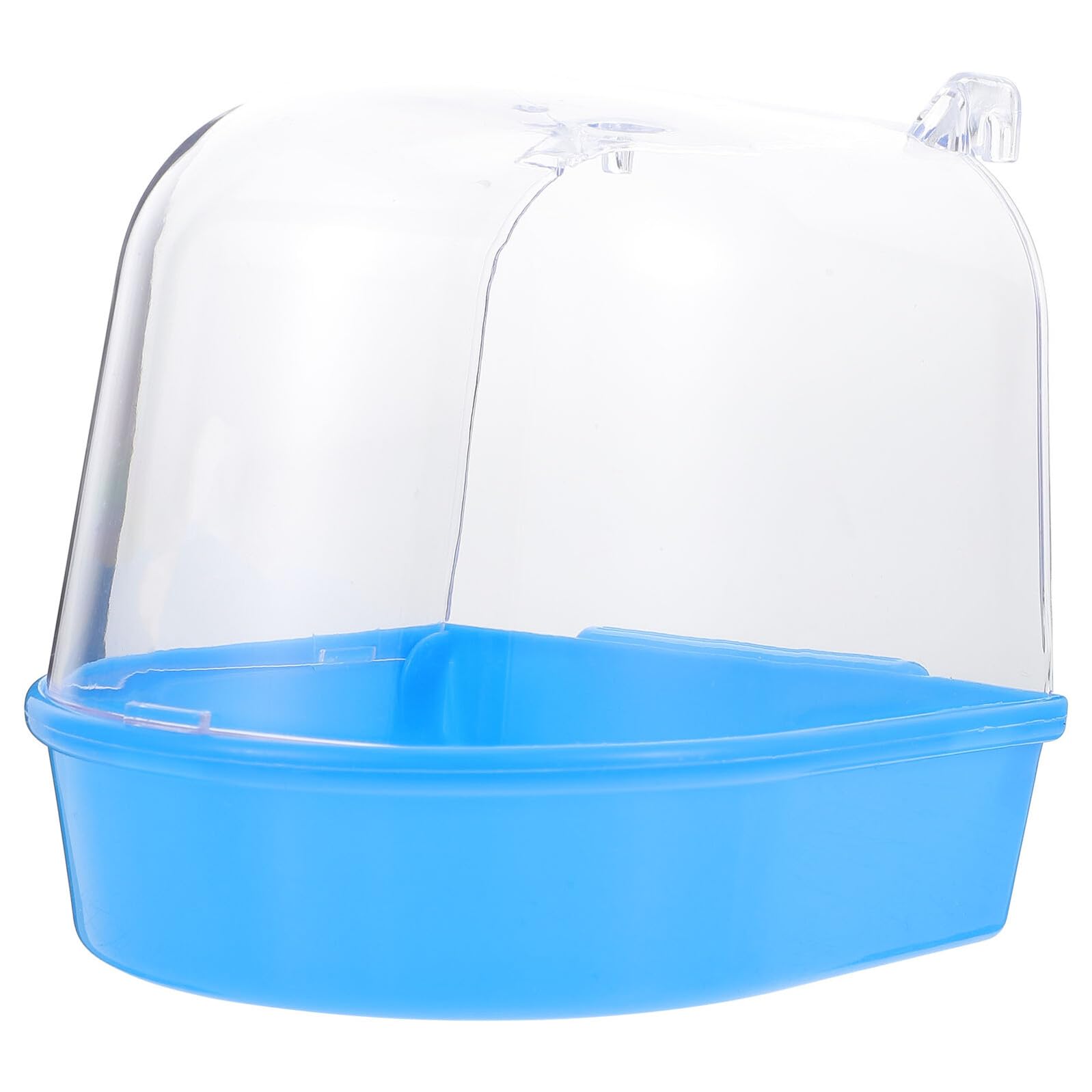 Artibetter Plastic Parrot Bird Bath for Cage with Blue Hanging Design Suitable for Small Birds, Bath Accessory for Budgie Cage and Parakeet Bathing
