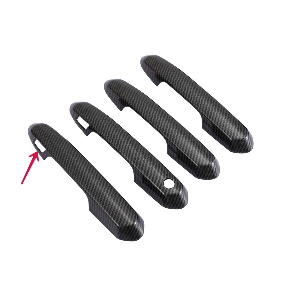 FANGZIQQ Car Door Handle Cap Cover for RAV4 RAV 4 XA50 2019-2021 Carbon Fiber Car Door Handle Bowl Cover Decor Sticker Styling Accessories(D)