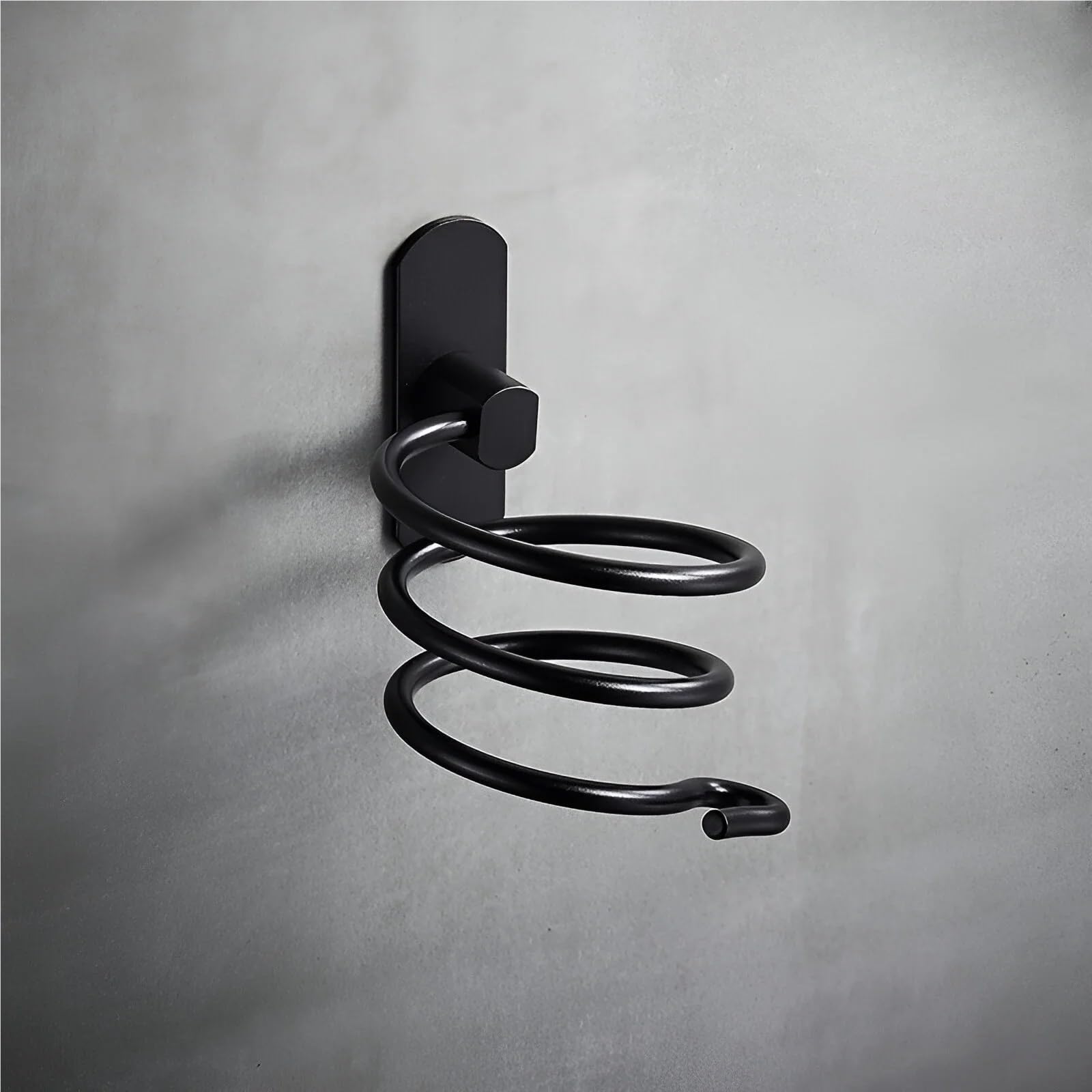 Staffa for asciugacapelli da Parete 2 Pezzi Senza punzonatura Porta-asciugacapelli Bagno per Bagno, Barbiere(Black)