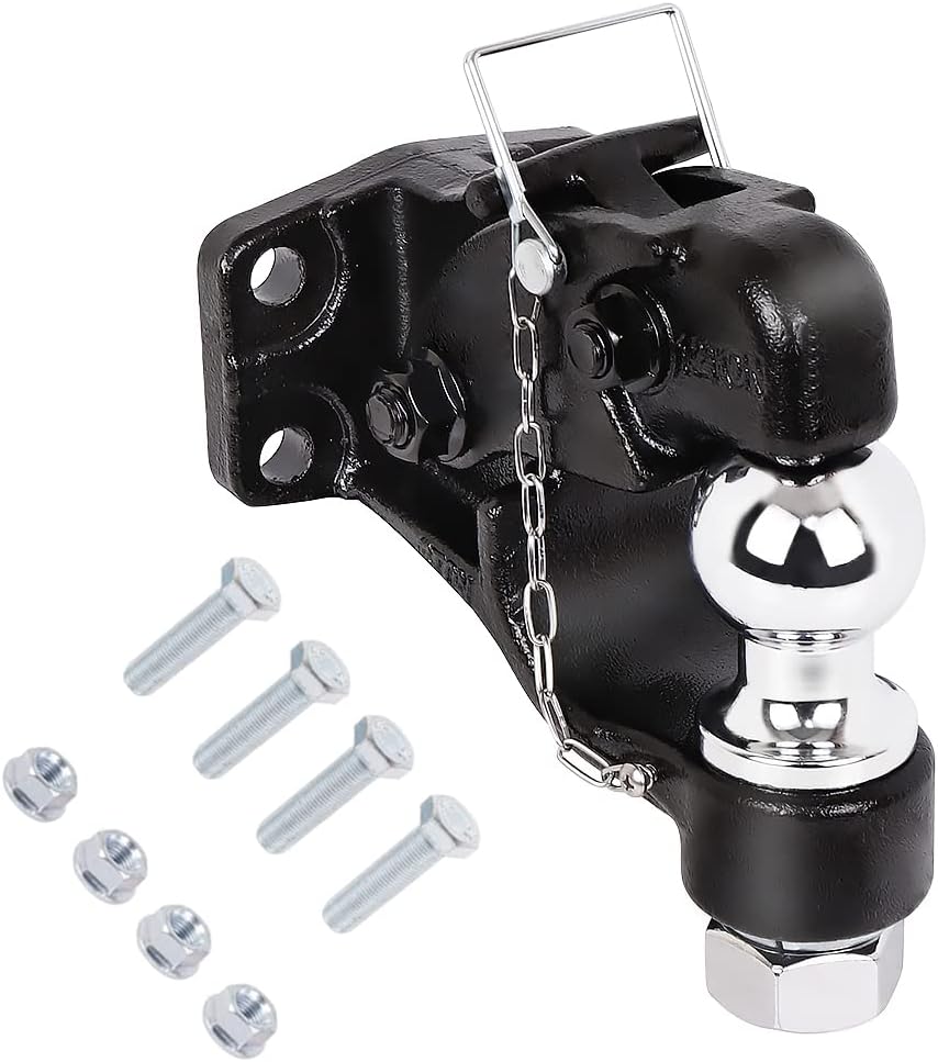 8Ton Pintle Hook Trailer Combination Hitch Receiver 2” Hitch Ball with