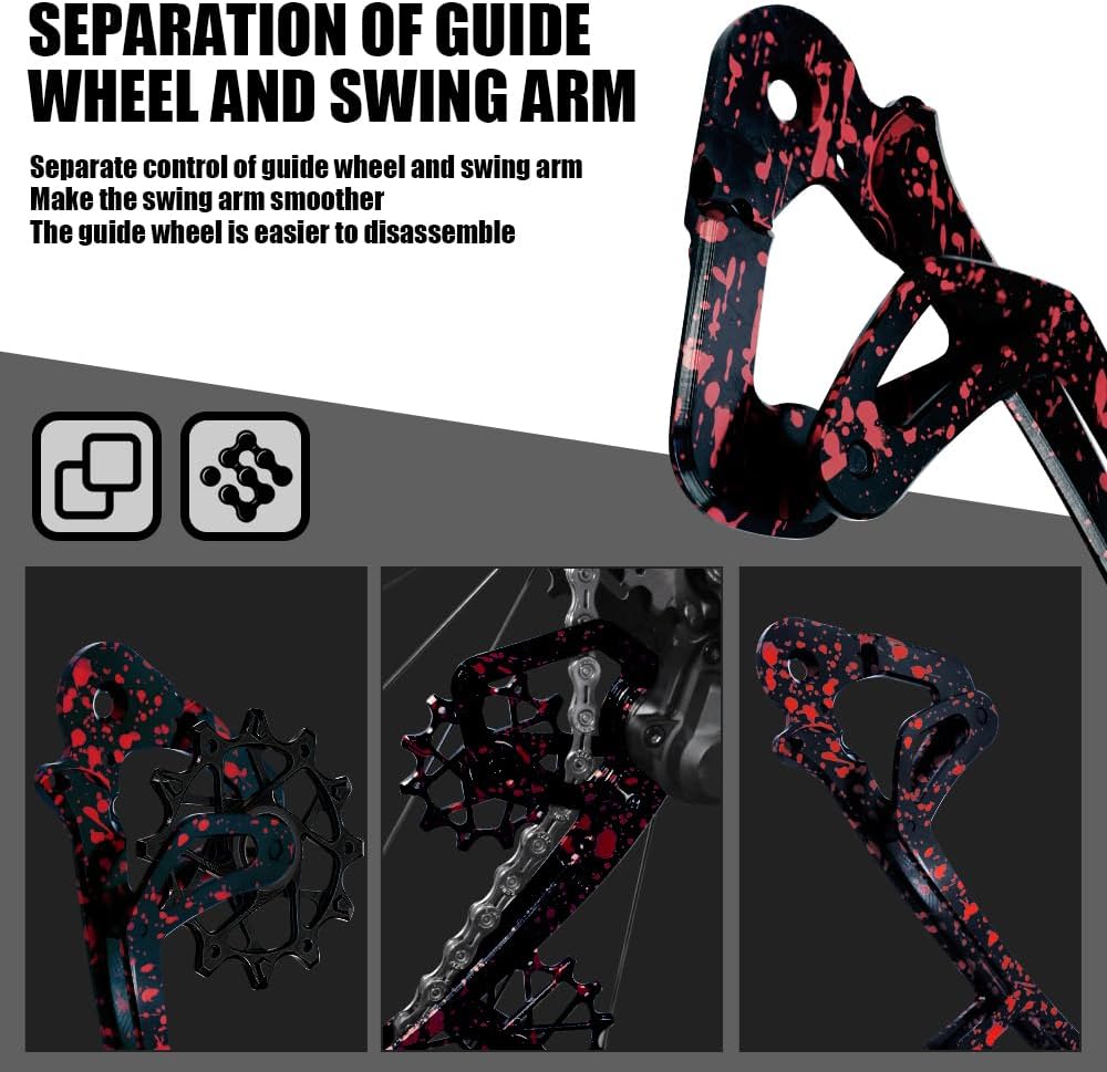 for SRAM for Garbaruk 11/12-Speed, 12T+16TRear Derailleur Cage Pulley Wheels Derailleur Ceramic beari