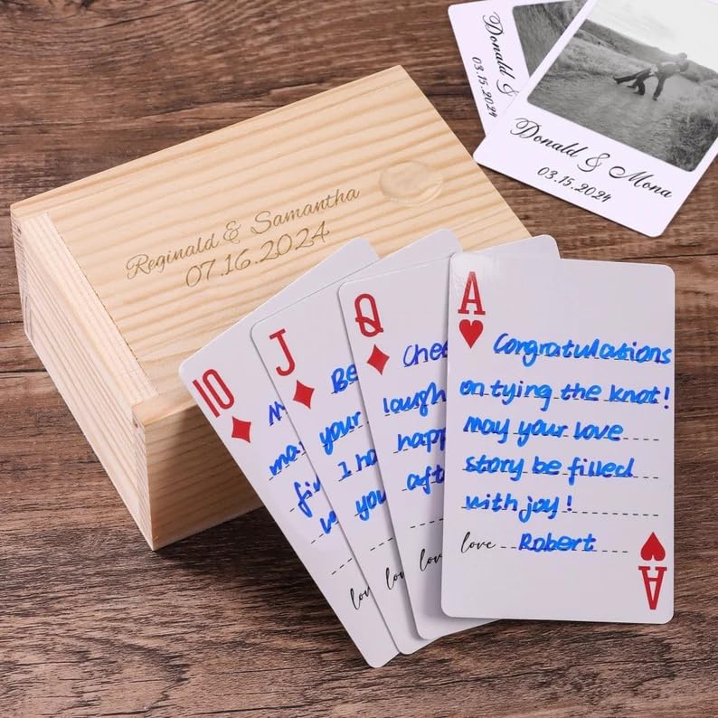 Cartes à Jouer Personnalisées Avec Photos - Livre D'Or Mariage, Album Photo, Jeu De Cartes Cadeau