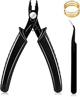 Vista 12 de Juego de 5 piezas de alicates para joyería, kit de herramientas de fabricación de joyas que incluye alicates de punta de aguja, punta de cadena
