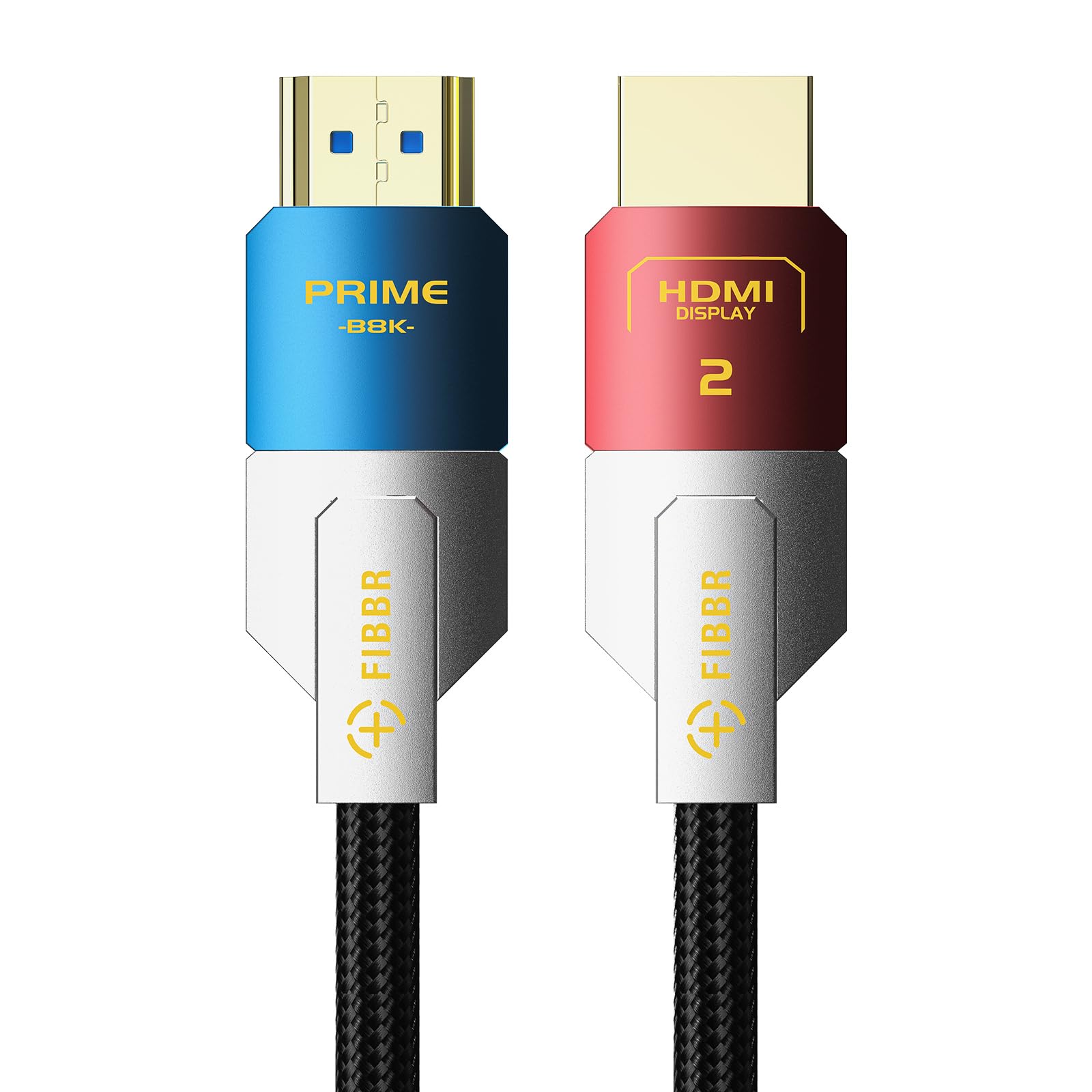 FIBBR HDMI 2.1 Glasfaserkabel, 8K HDMI 2.1 Glasfaser Kabel, 48Gbps High Speed AOC HDMI Kabel Unterstützt 8K@60Hz, 4K@120Hz/144Hz, eARC, HDCP 2.2&2.3 für Heimkino, HD-TV, Projektor, PS5/4, Xbox