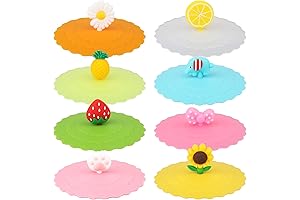 8-piece Silicone Cup Covers for Preventing Spills and Dust